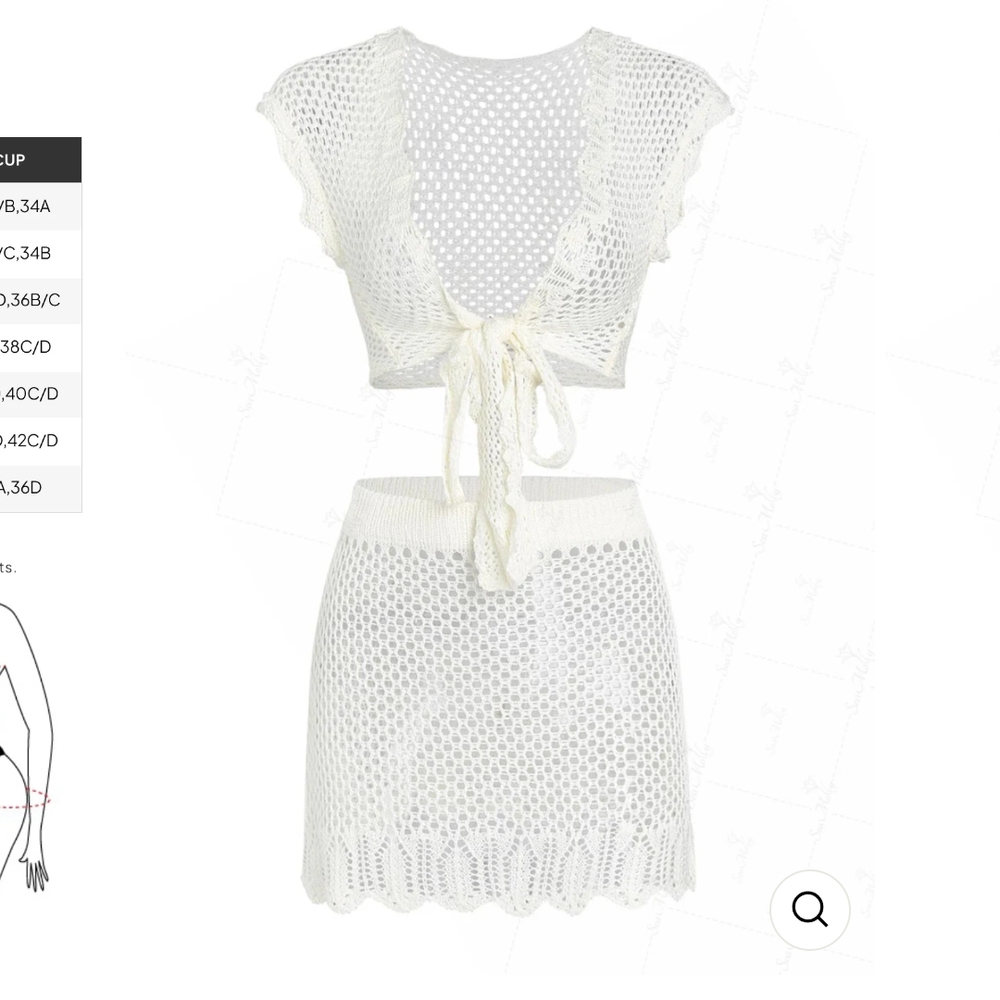 Elegant White Crochet Skirt